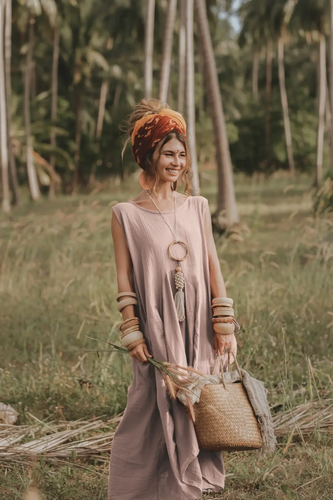 Midaxi Dress Wayan Desert Rose