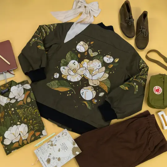 [COTTON TWILL JACKET] Magnolia & Goldenrod