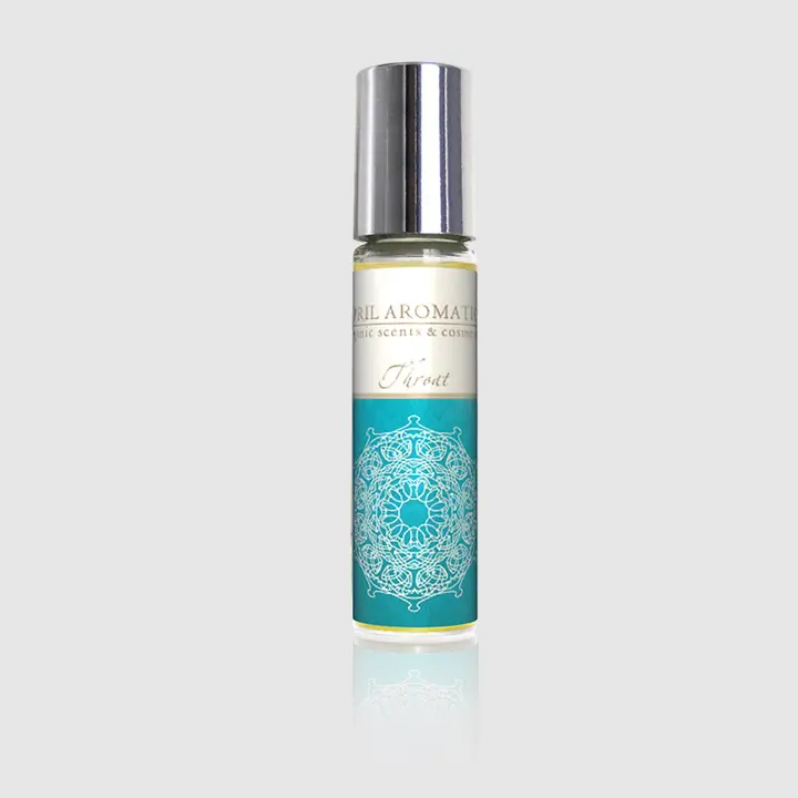 Throat Chakra Oil — botanical chakra oils with gemstones for energy centers by April Aromatics, 10 ml