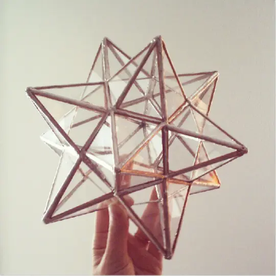 12-Pointed Stained Glass Star Tree Topper