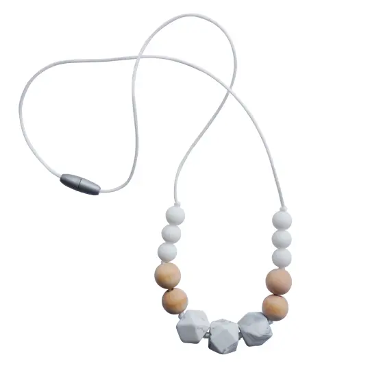 Tiny Teethers Designs Baby Boys and Baby Girls Silicone Teething Necklace for Mom and Baby, Marble