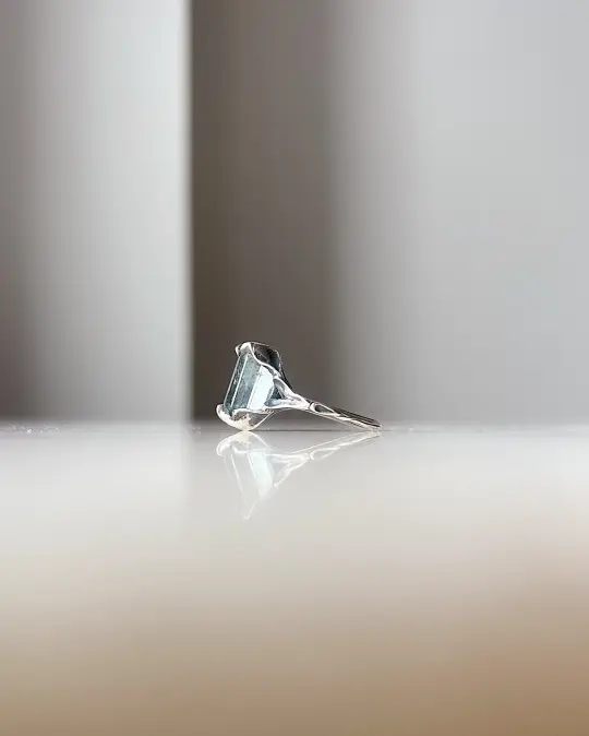 The Wasp Stings The Sky // Silver + Aquamarine Sunstone