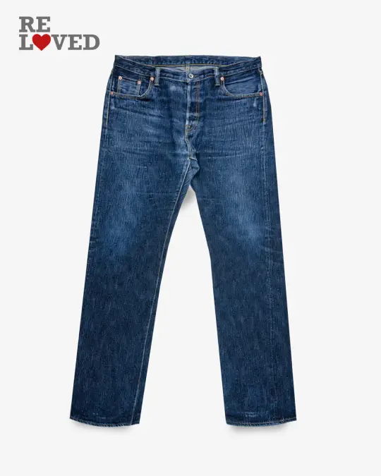 16oz Slubby Selvedge Denim Straight Cut Jeans - Indigo (IH-634S-SLB) Tag 38, Hemmed to 33.5"
