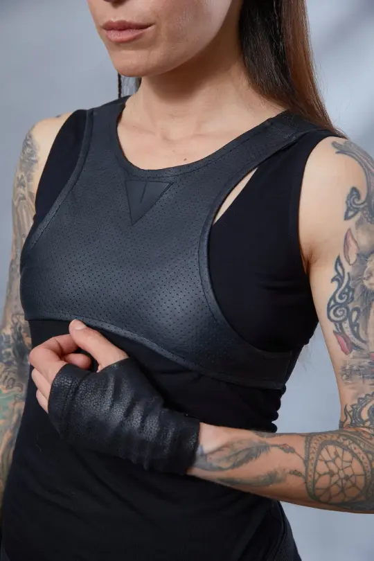 BC Faux leather chest plate
