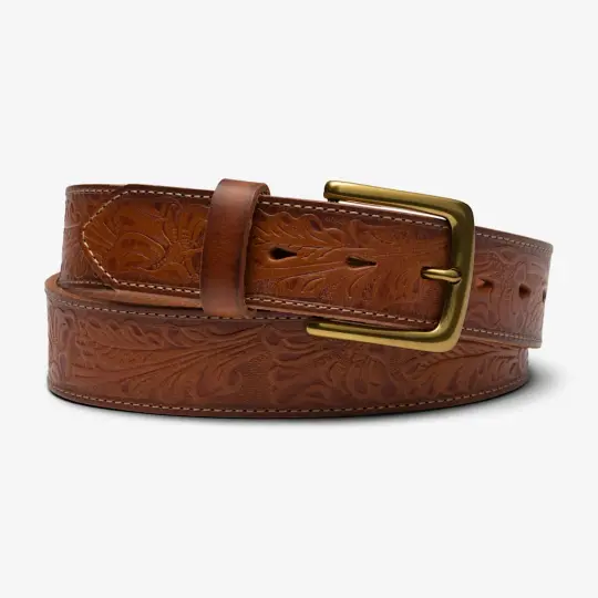Tooled Leather Belt