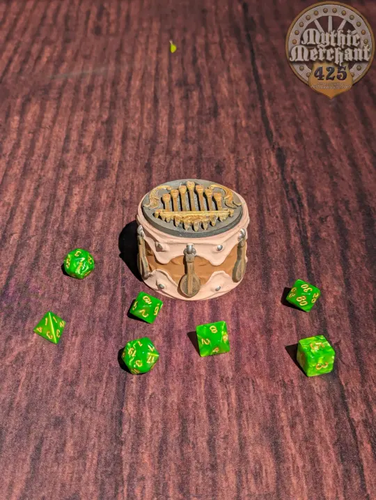 Bard Class 3D Printed Dice Jail | Table Coaster | D20 Dice Vault | DnD Player Gift | Mythic Mugs by Ars Moriendi 3D- Compose an Adventure!