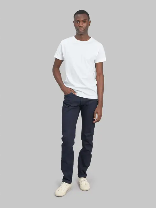 Tanuki IDHT "Indigo x Indigo" 15oz High Tapered Jeans