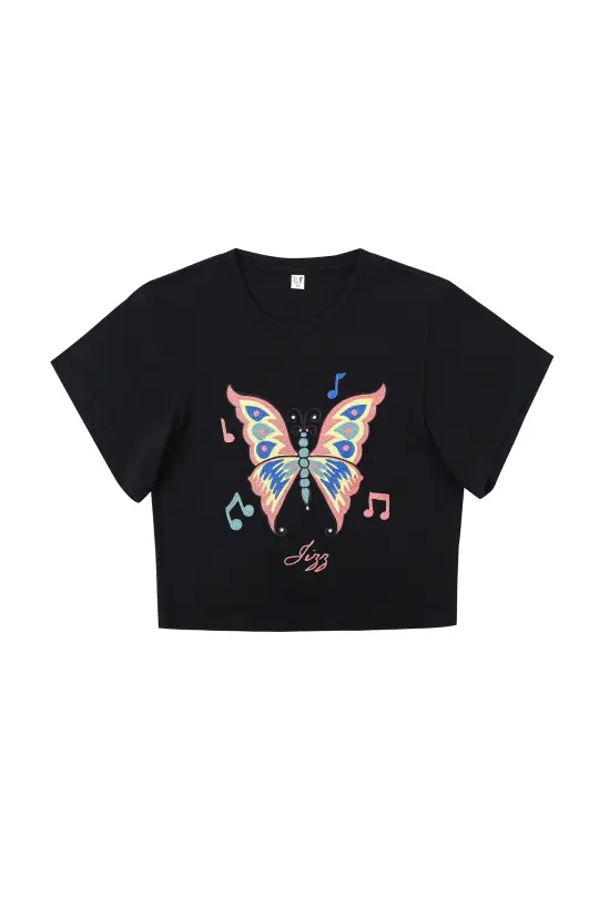 Jazz Butterfly Wool Blend Tommy Tee