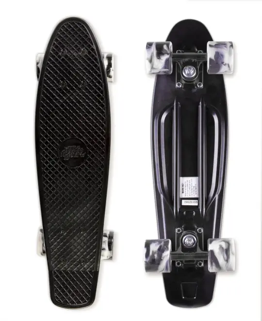 Street Surfing Plastic Cruiser Skateboard - Black Marble