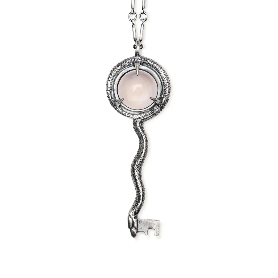 The Asclepius Key. Lavender Quartz Necklace.