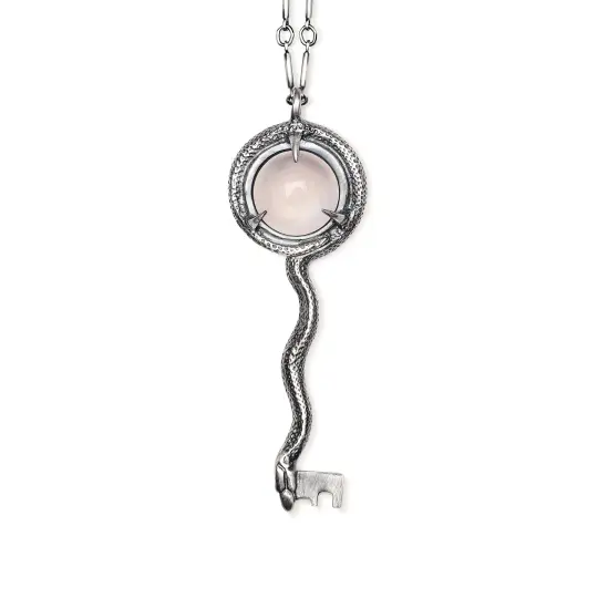 The Asclepius Key. Lavender Quartz Necklace.
