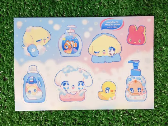 april 2026 "cleancore" vinyl sticker sheet