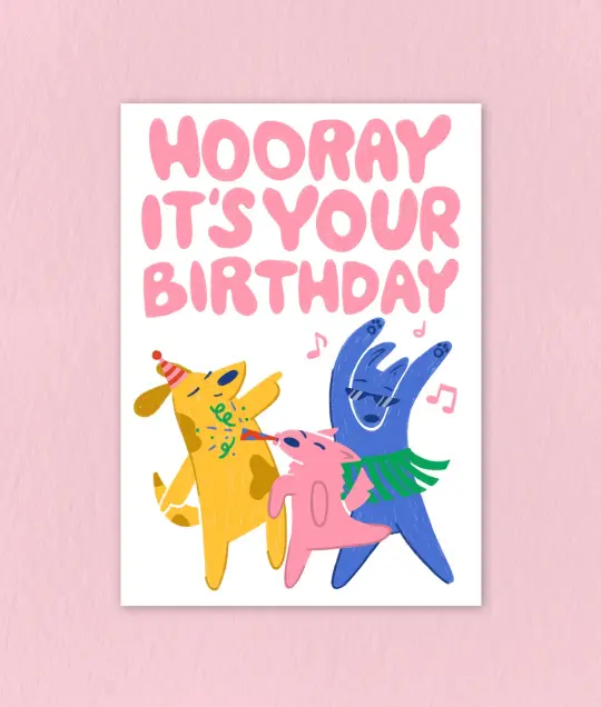 Birthday Card "Doggo Dance"