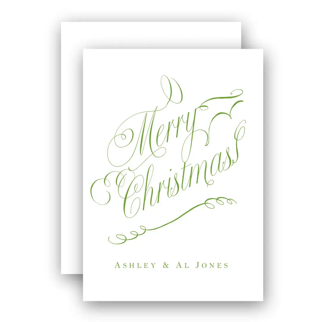Script Merry Christmas Holiday Enclosure Card