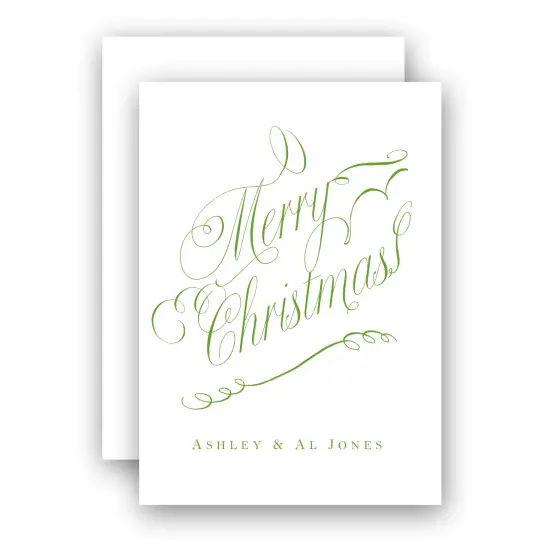 Script Merry Christmas Holiday Enclosure Card