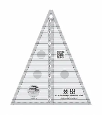 Creative Grids 45 Degree Kaleidoscope and Dresden Plate Ruler