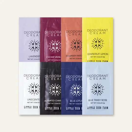 Travel Pack - Eight Organic Deodorant Cream Pouches