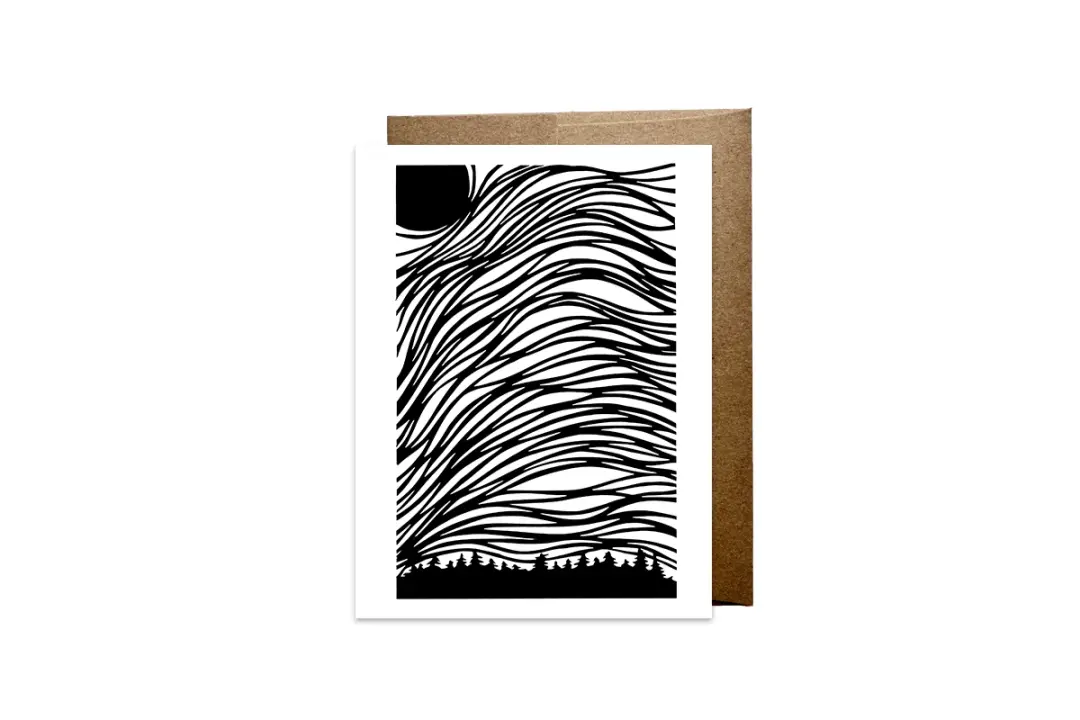 "Windy Forest" card