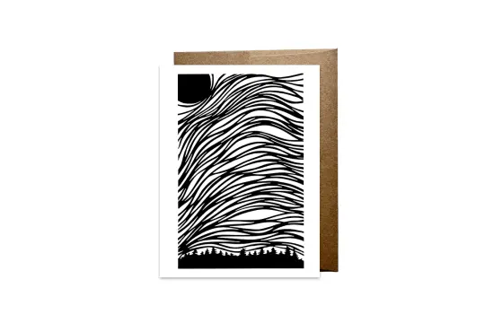 "Windy Forest" card