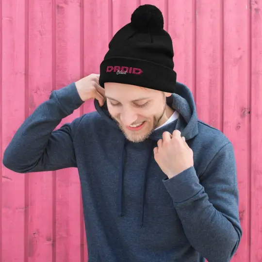 Droid Black Pom-Pom Beanie | Available In Multiple Colors!