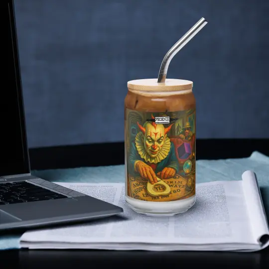 CLOWN FRUIT 2025 COLLECTIBLE GLASS : Optional Lid & Metal Straw!