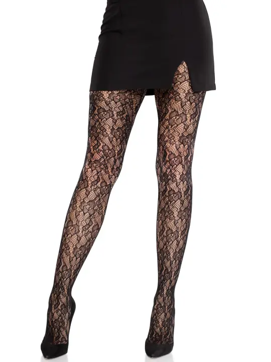 Camellia Lace Tights - Gothic Hosiery - Alternative Fashion Pantyhose