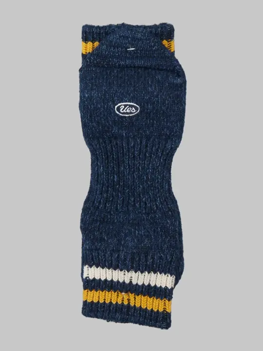 UES Sneakers Socks Navy & Yellow