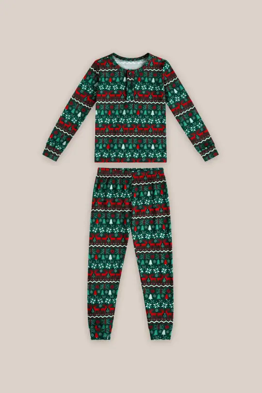 Kids So Soft Pajama Set in Alpine Noel