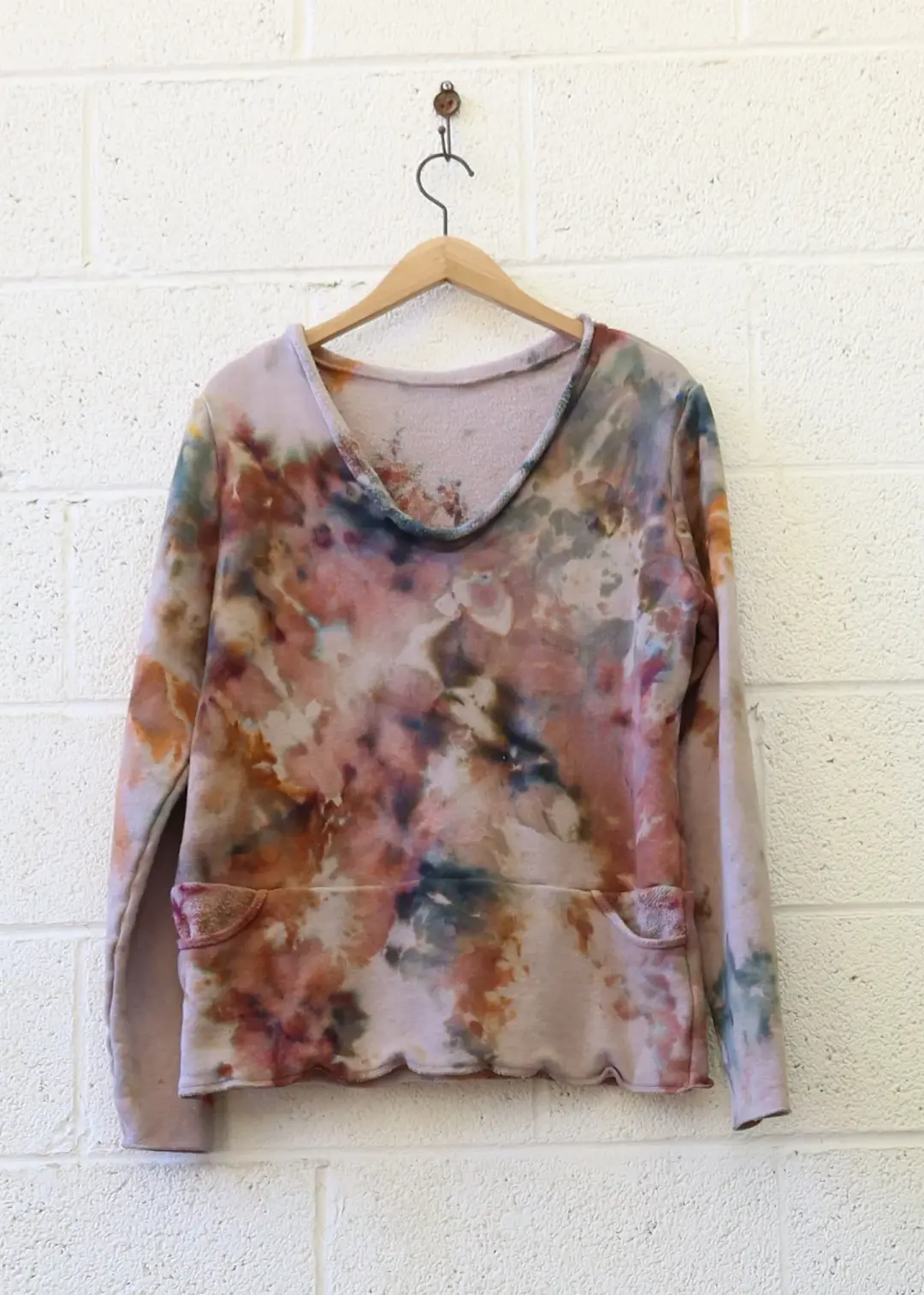 OOAK - Ritual Darjeeling Shirt / 2XL / FLEECE Hemp/Organic Cotton / Ice Dye (112)