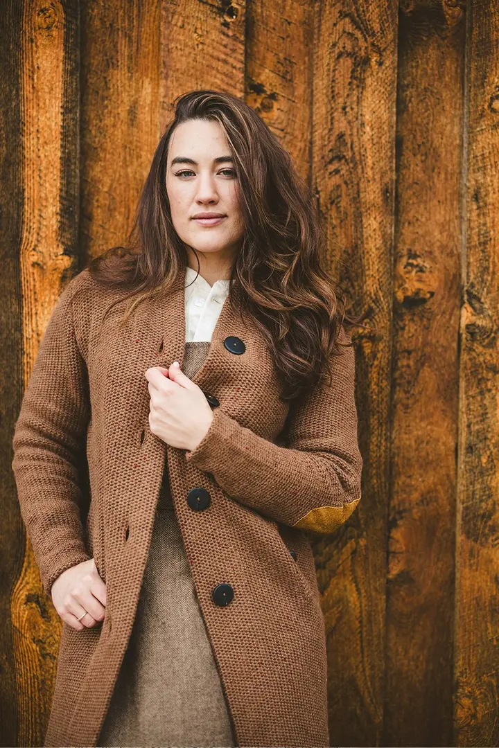 Campfire Duster Alpaca Sweater in Sandalwood-Small