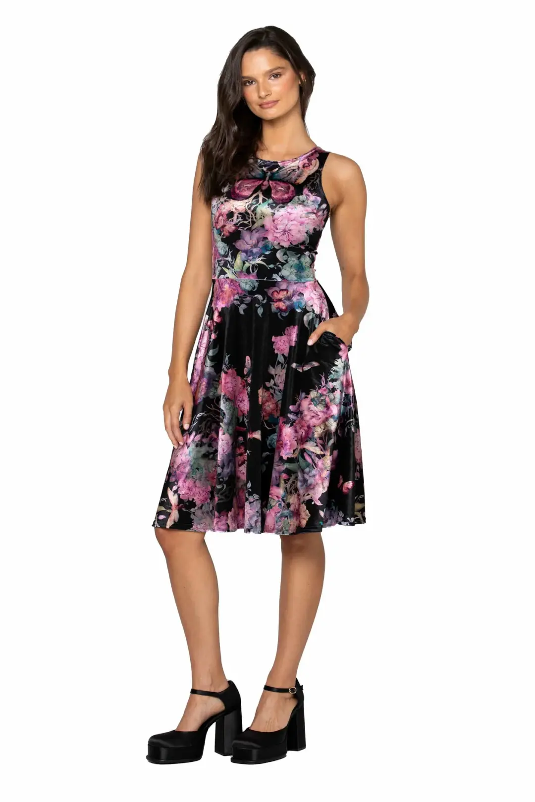 Bombyx Mori Velvet Princess Midi Dress