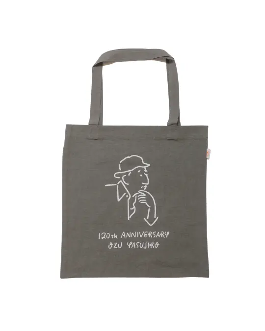 Beams Japan Yasujiro Ozu Anniversary Logo Tote Bag Charcoal