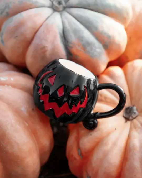 Black & Red Pumpkin | Haunted Hallows Mug