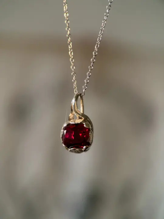 Natasha Pt II // 14kw Gold + Ruby Necklace (RTS)