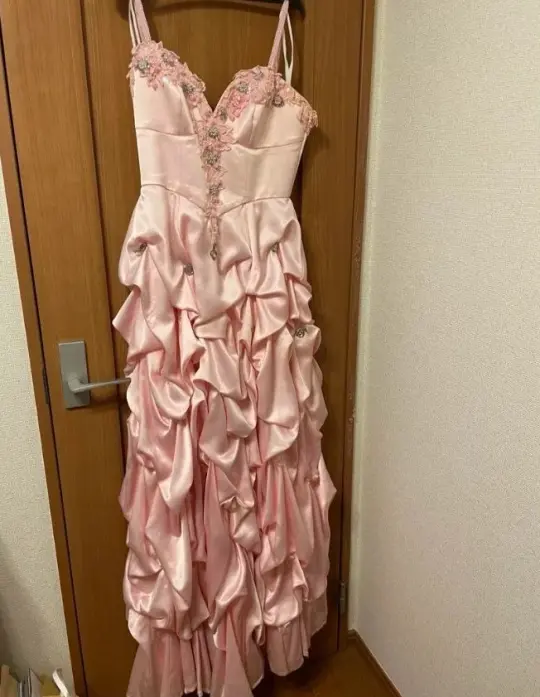 Pretty Pink Prom Dress ,A-Line Spaghetti Straps Applique Elegant Birthday Dress RS916