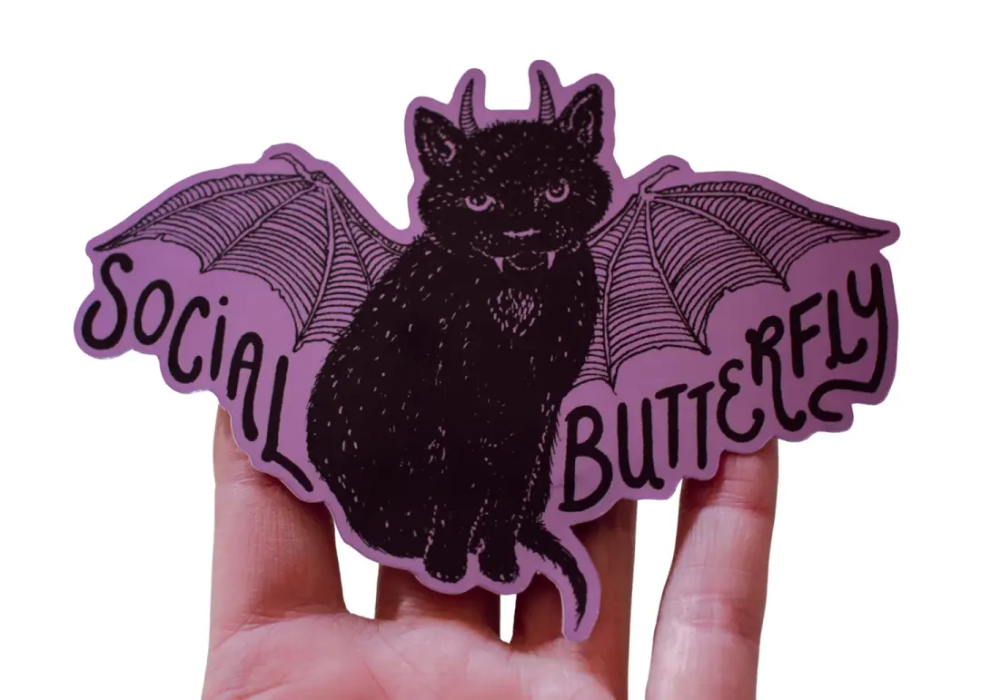 Vampire Cat Sticker