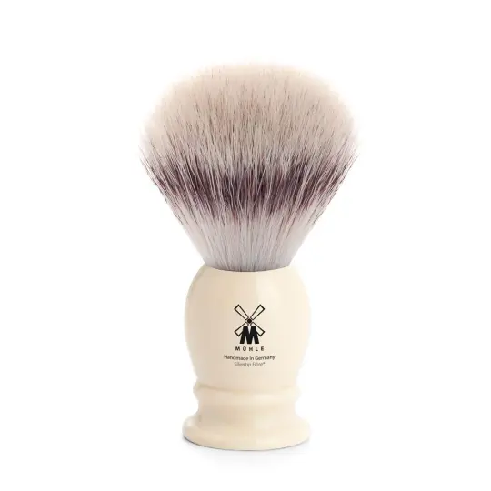 MÜHLE CLASSIC Shaving Brush, Silvertip Fibre®, Faux Ivory, Medium