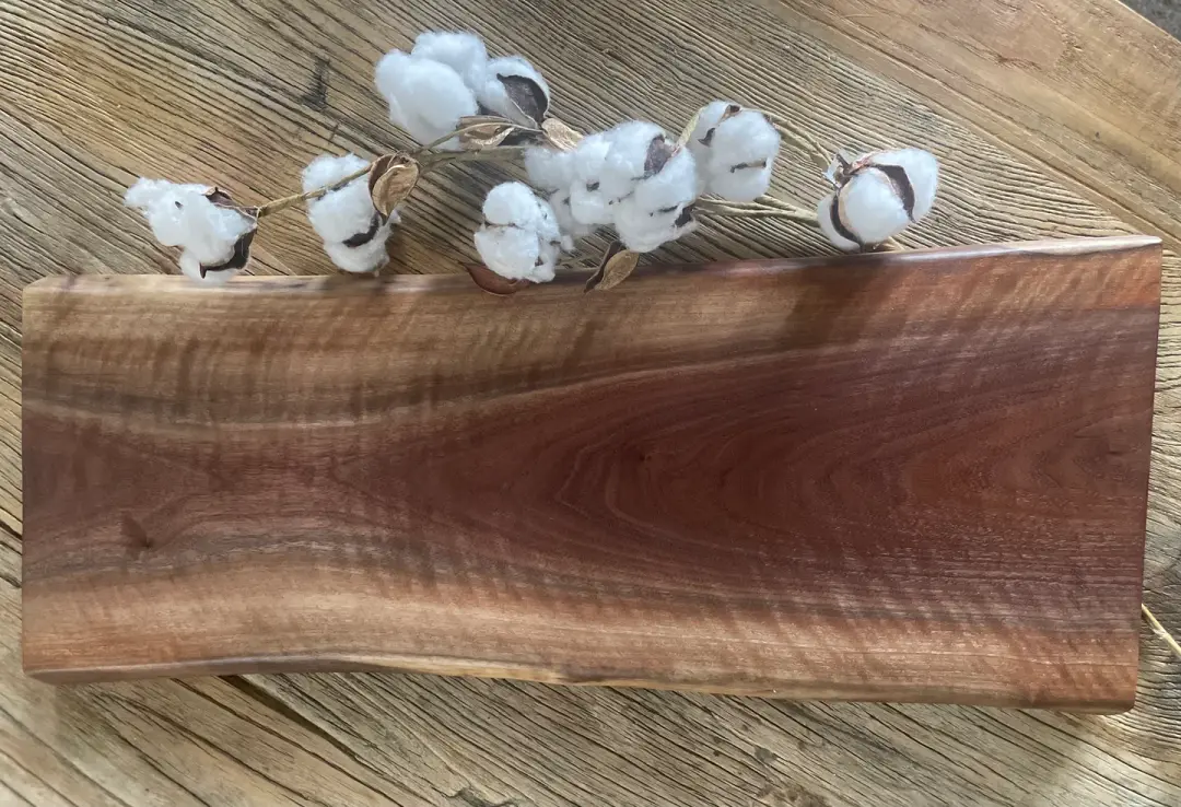24L026 - Dual Live Edge Long Walnut Board