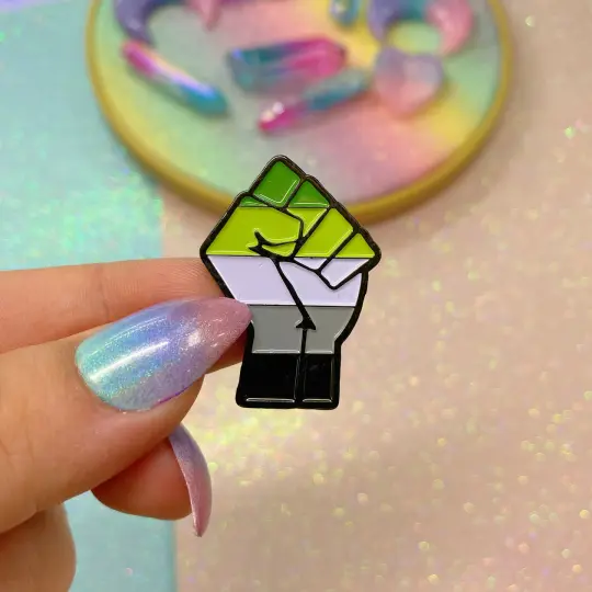 Aromantic Pride Flag Enamel Pin