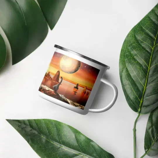 Phoenix Shaving Universe Classic Camper's Enamel Coffee Mug