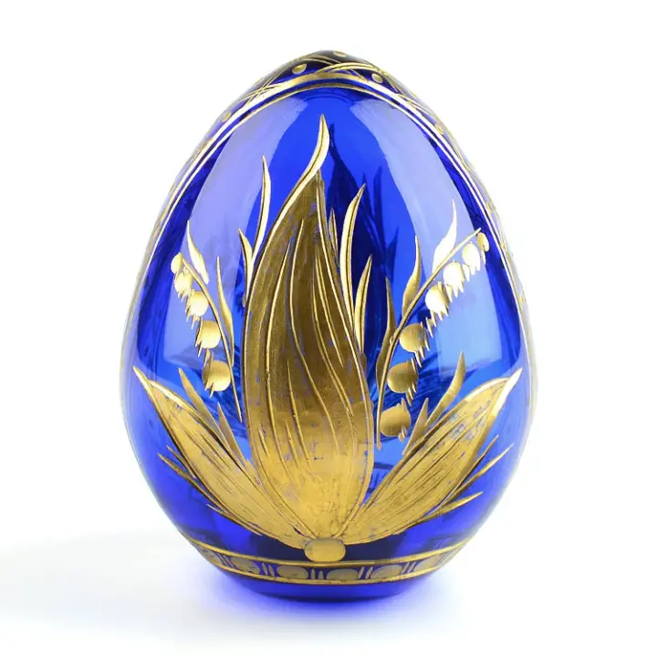 Botanical Blue Crystal Egg