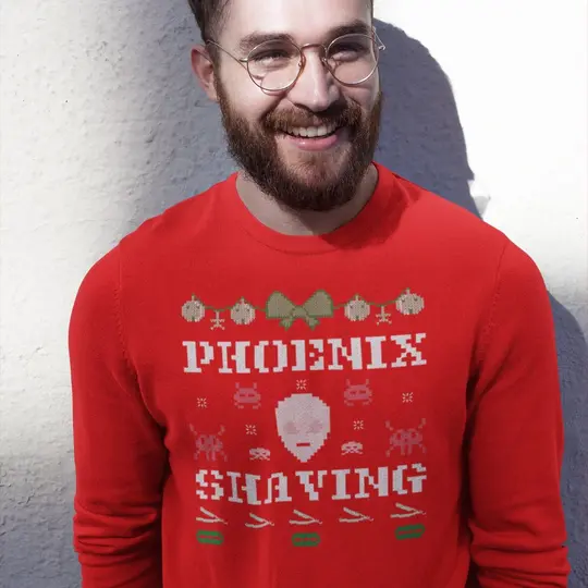 Phoenix Shaving Alien Ugly Sweater Sweatshirt