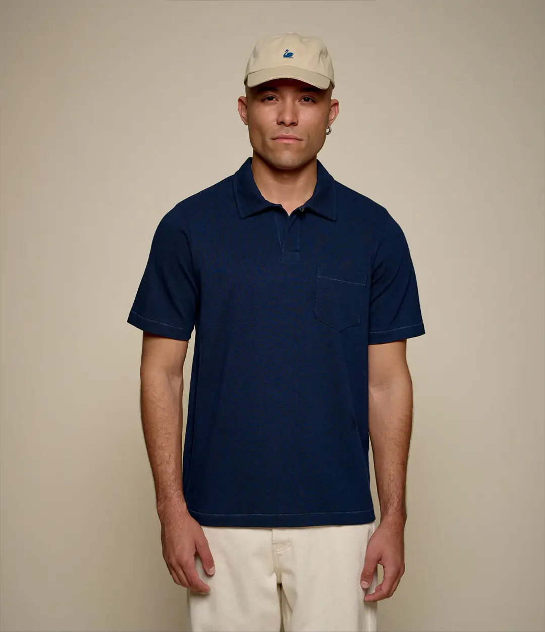 2PKPL Loopwheeled Relaxed Fit Pikée Short Sleeve Polo Shirt