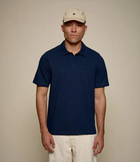 2PKPL Loopwheeled Relaxed Fit Pikée Short Sleeve Polo Shirt
