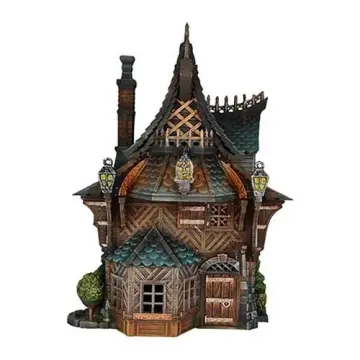 Vendor's Abode 28mm 3D printed medieval fantasy town terrain, painted example, side view