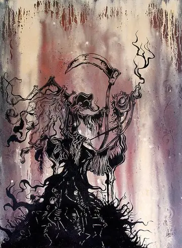 Santa Muerte Canvas Print - Holy Death Art by David Lozeau