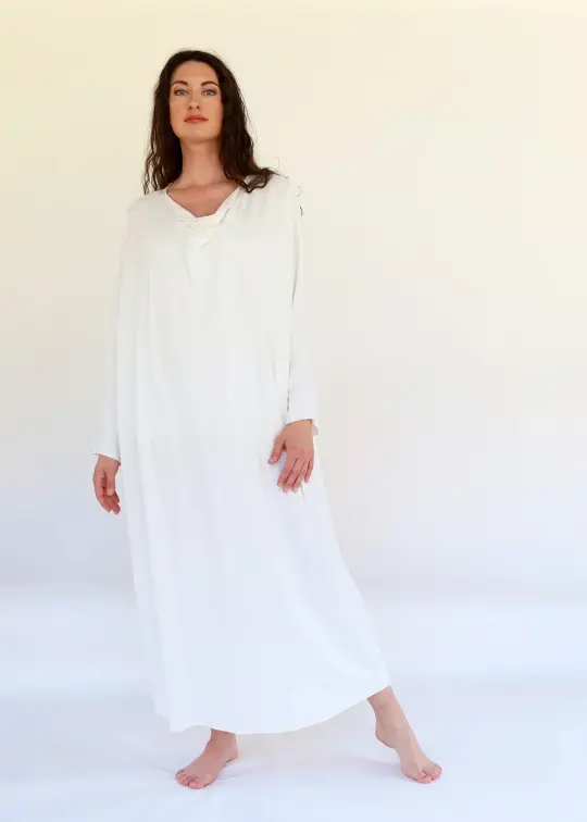 Float Neck Poppy Long Kaftan