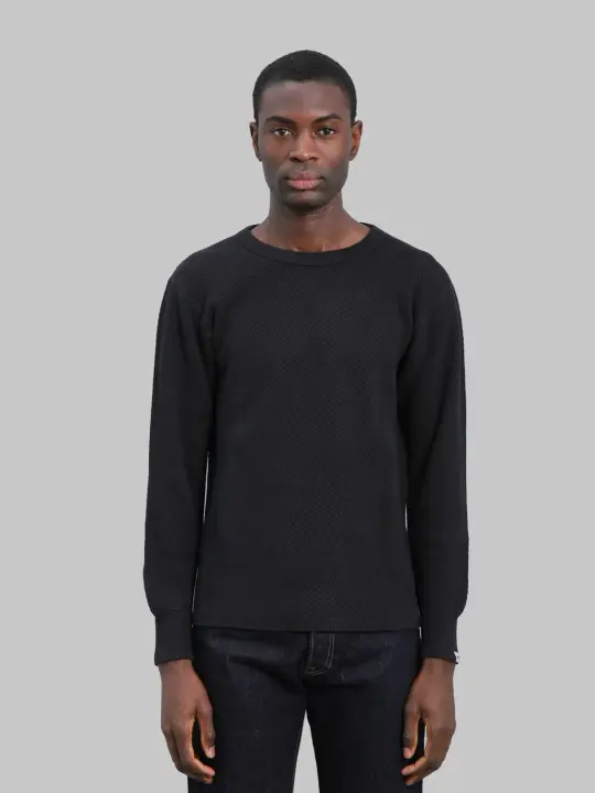 UES Double Honeycomb Thermal T-Shirt Black