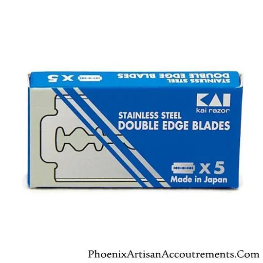 KAI Stainless Steel DE Blades - 5-pack