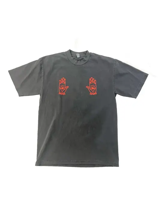 Belleville Psychic Palms Tee | Vintage Black | Made in USA | Unique illustrated | 100% cotton | Screen-printed